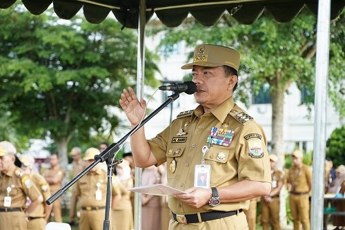 Pimpin Apel Perdana Pasca Idul Fitri Gubernur Al Haris Soroti Judol