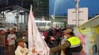 Dalam menjaga netralitas ruang publik, polisi menertibkan atribut Organisasi Masyarakat (Ormas).