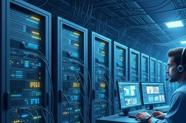 Ilustrasi web hosting.