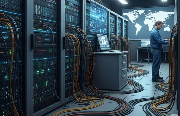 Ilustrasi web hosting.