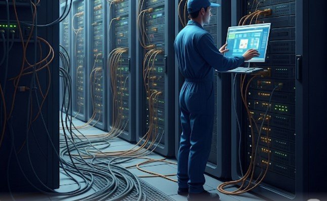 Ilustrasi web hosting.