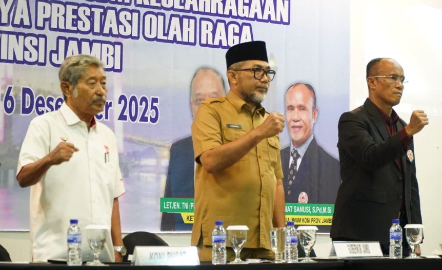 Sekda Sudirman Buka Rakerprov KONI, Harapkan Keputusan Strategis Majukan Olahraga Jambi