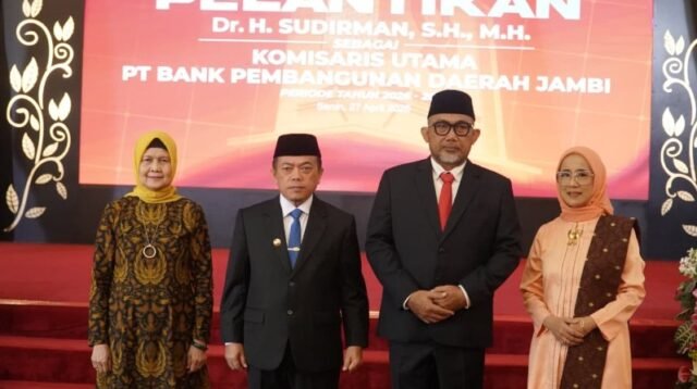 Lantik Sudirman sebagai Komisaris Utama Bank Jambi, Gubernur Al Haris Minta Pembenahan dan Kemandirian Bank Jambi