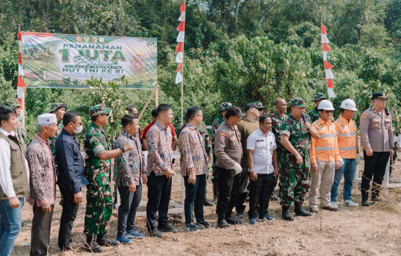 Penanaman 1 Juta Pohon HUT TNI ke-81 Digelar di RTH Kawasan TUKS PT SAS